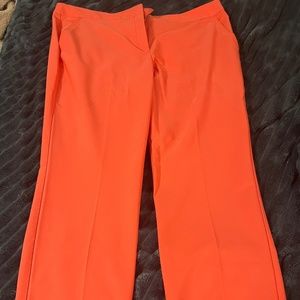 Womens Orange/Coral Dress Pants
